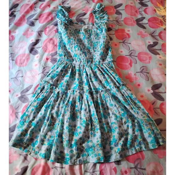 Girls Aerie Flower Halter Layered Summer Spring Dress size M - Picture 1 of 3